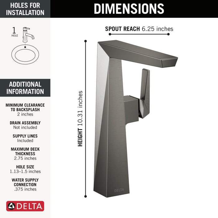 Delta Trillian: Single Handle Vessel Bathroom Faucet