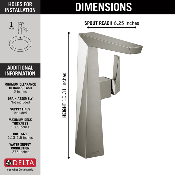 Delta Trillian: Single Handle Vessel Bathroom Faucet
