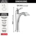 Delta Dorval: Single Handle Mid-Height Vessel Bathroom Faucet
