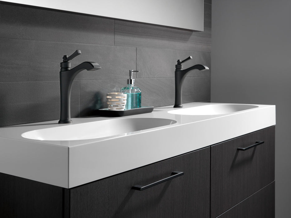 Delta Dorval 656 Single Handle Mid-Height Vessel Bathroom Faucet, matte black - view 3