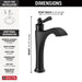 Delta Dorval 656 Single Handle Mid-Height Vessel Bathroom Faucet, matte black - view 4