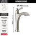 Delta Dorval: Single Handle Mid-Height Vessel Bathroom Faucet