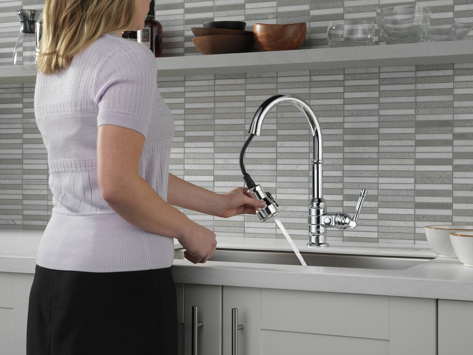 Delta Broderick: Single Handle Pull-Down Kitchen Faucet