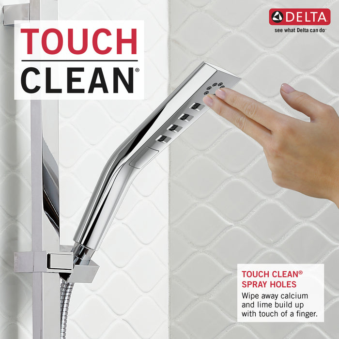 Delta Universal Showering Components: H2OKinetic3-Setting Slide Bar Hand Shower