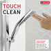 Delta Universal Showering Components: H2OKinetic3-Setting Slide Bar Hand Shower