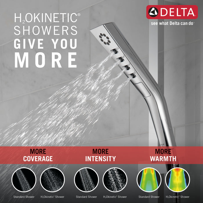 Delta Universal Showering Components 51799 H2OKINETIC 3-Setting Slide Bar Hand Shower