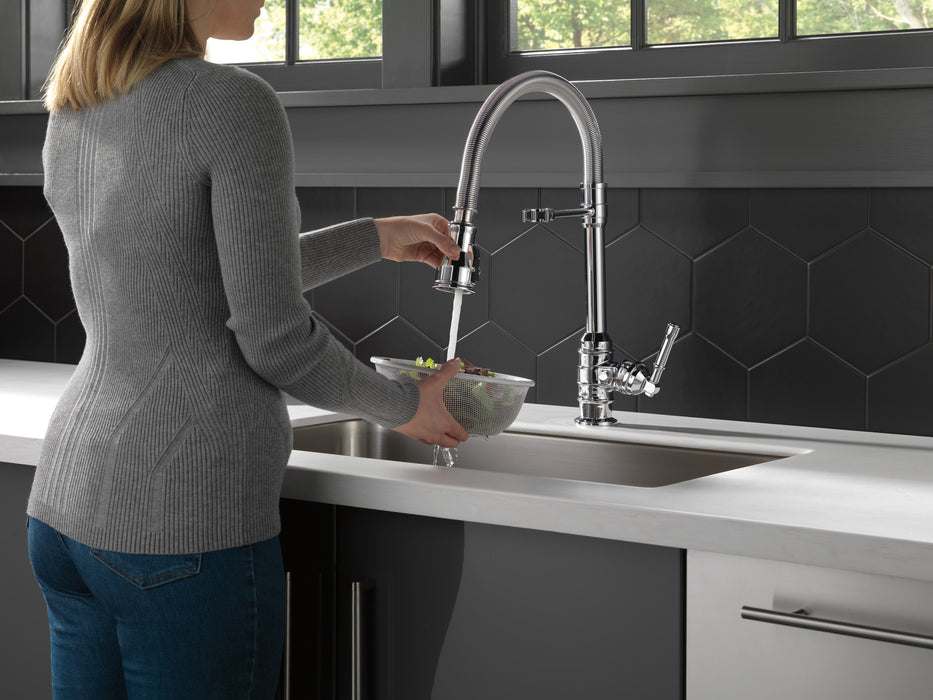 Delta Broderick™: Single Handle Pull-Down Kitchen Faucet With Spring Spout