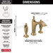 Delta Dorval:3556 Two Handle Widespread Bathroom Faucet