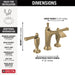 Delta Dorval:3556 Two Handle Widespread Bathroom Faucet