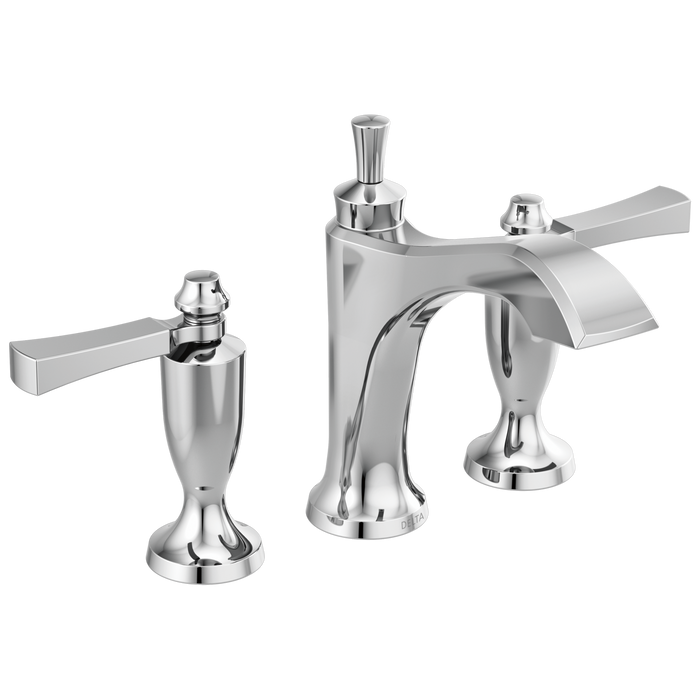 Delta Dorval:3556 Two Handle Widespread Bathroom Faucet