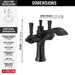 Delta Dorval™: Two Handle Single Hole Monoblock Bathroom Faucet