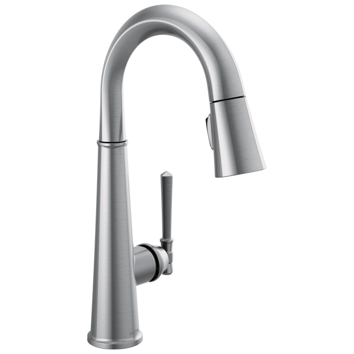 Delta Emmeline: Single Handle Pull Down Bar/Prep Faucet
