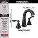 Delta Stryke 35775 Widespread Faucet, matte black - view 2