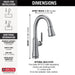 Delta Coranto:9979 Single Handle Pull Down Bar/Prep Faucet