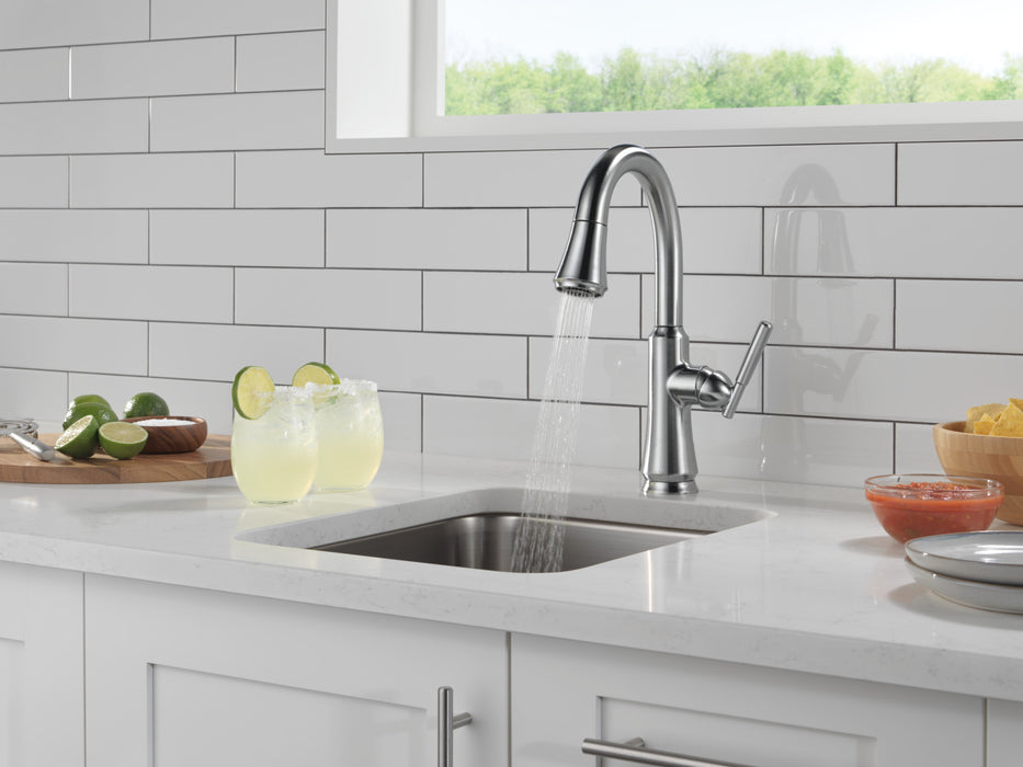 Delta Coranto:9979 Single Handle Pull Down Bar/Prep Faucet