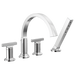 Delta Tetra H590 Roman Tub Handles - T-Lever