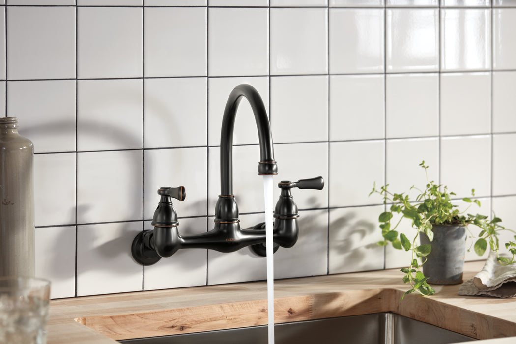 Peerless Elmhurst P2765LF Two-handle wall-mount kitchen faucet