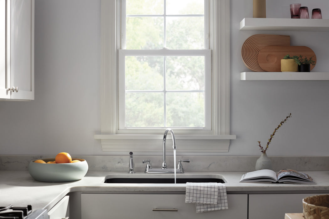 Peerless Elmhurst P2865LF Two-Handle Kitchen Faucet with Spray