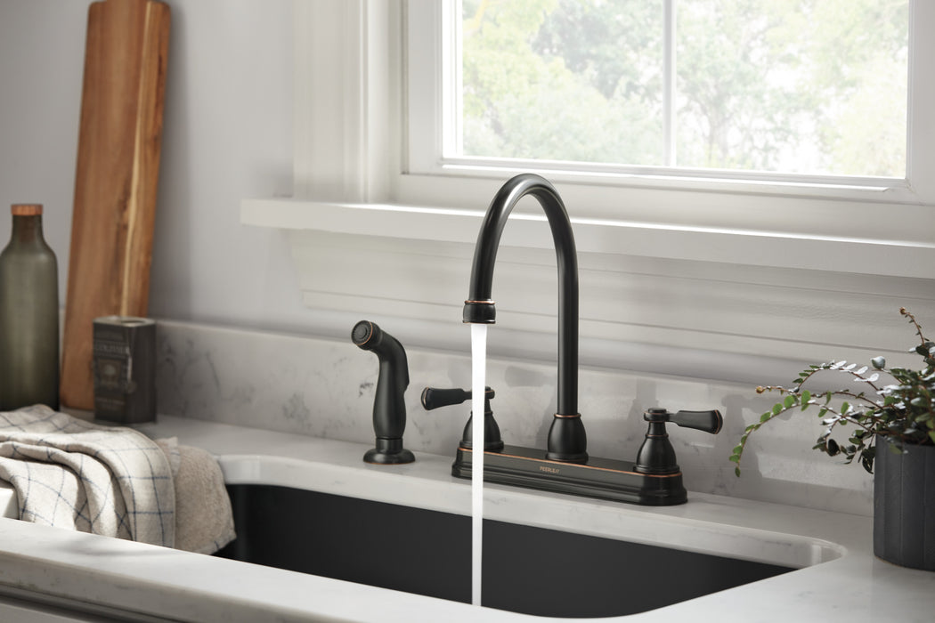Peerless Elmhurst P2865LF Two-Handle Kitchen Faucet with Spray