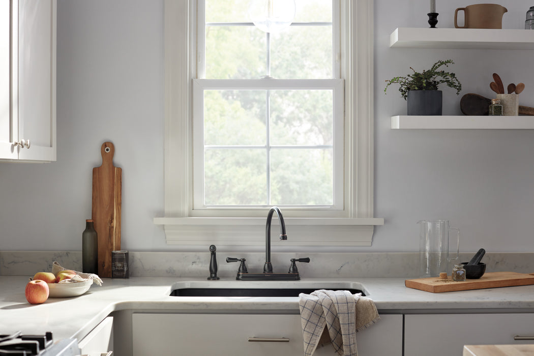 Peerless Elmhurst P2865LF Two-Handle Kitchen Faucet with Spray