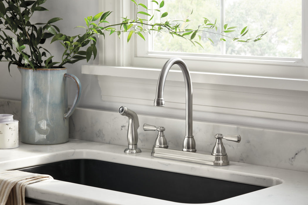 Peerless Elmhurst P2865LF Two-Handle Kitchen Faucet with Spray