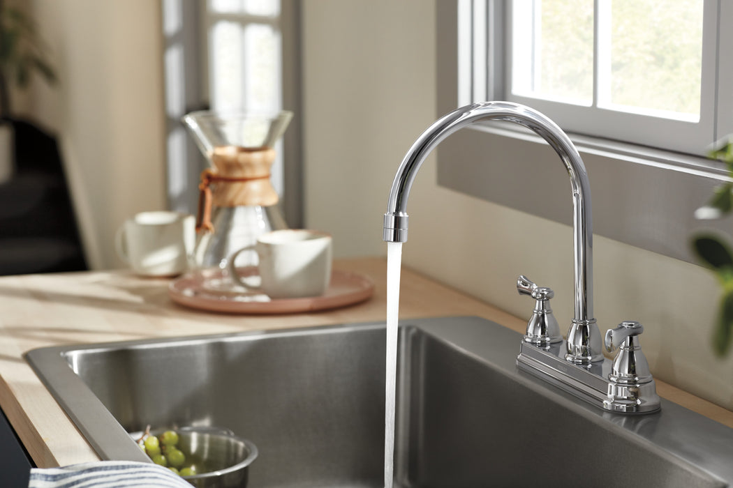 Peerless Elmhurst: Two-Handle Kitchen Faucet with Twist Aerator