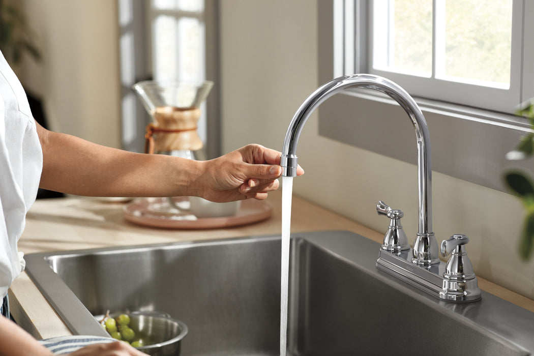 Peerless Elmhurst: Two-Handle Kitchen Faucet with Twist Aerator
