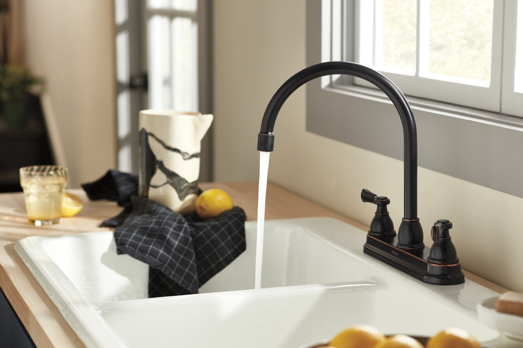 Peerless Elmhurst: Two-Handle Kitchen Faucet with Twist Aerator