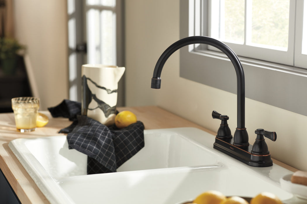 Peerless Elmhurst: Two-Handle Kitchen Faucet with Twist Aerator