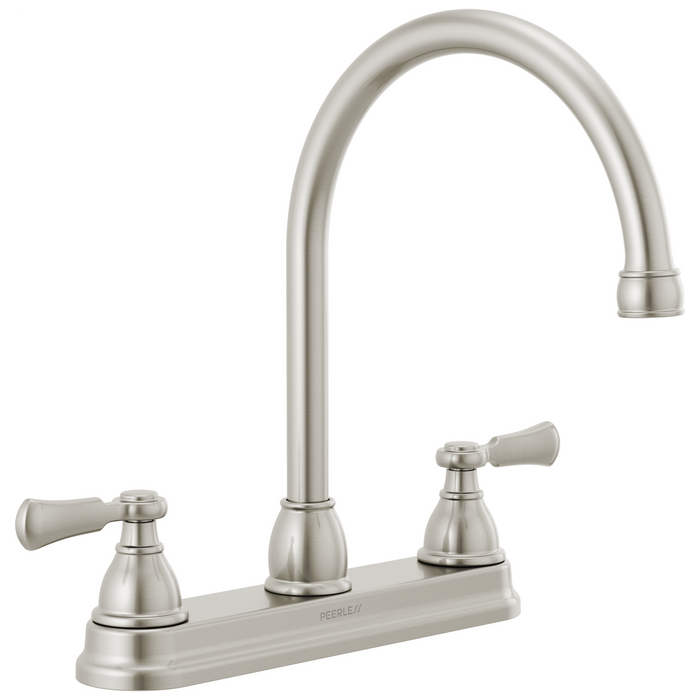 Peerless Elmhurst: Two-Handle Kitchen Faucet with Twist Aerator