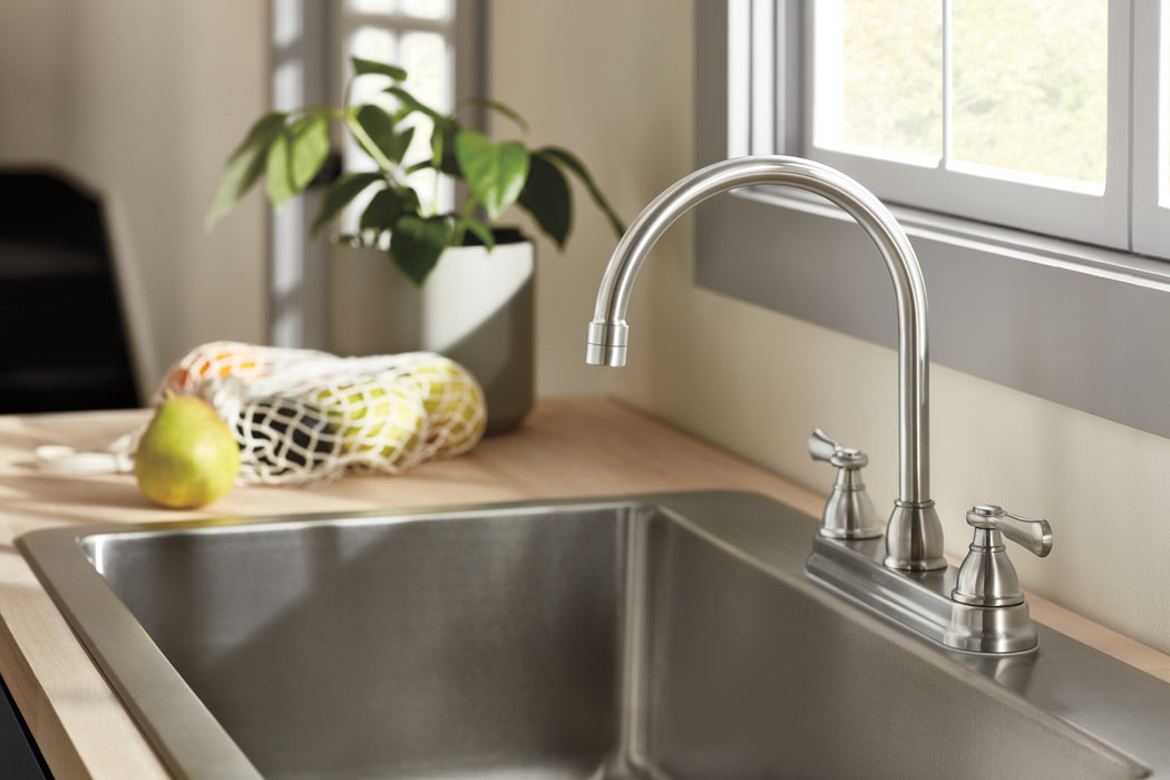 Peerless Elmhurst: Two-Handle Kitchen Faucet with Twist Aerator