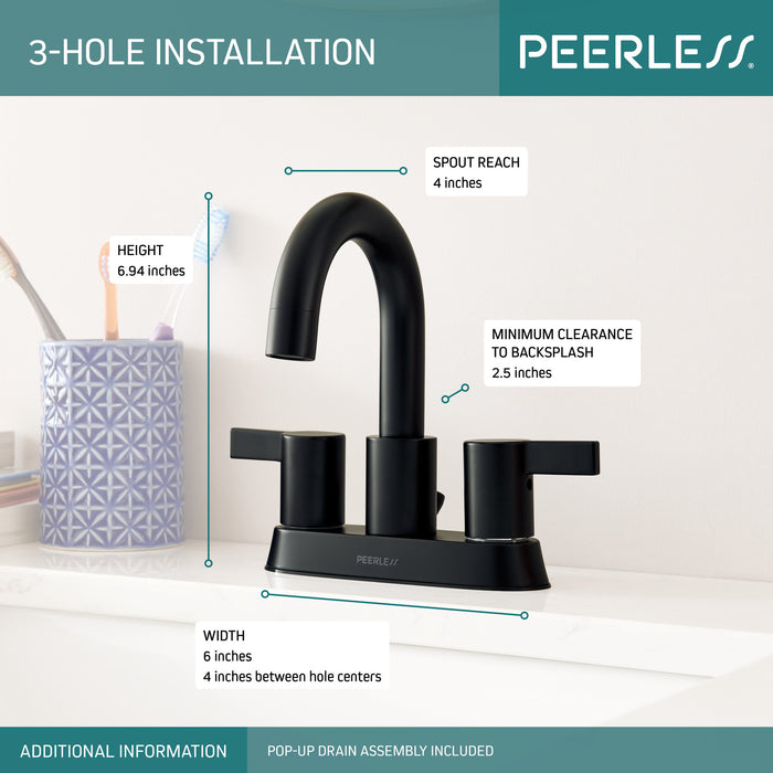 Delta Peerless Precept:P299102LF Two-Handle Centerset Lavatory Faucet