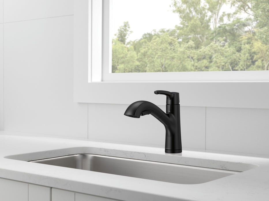 Delta Peerless Parkwood: Single Handle Pullout Kitchen Faucet