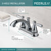 Peerless Retail Channel Product P99640LF Two Handle Centerset Bathroom Faucet