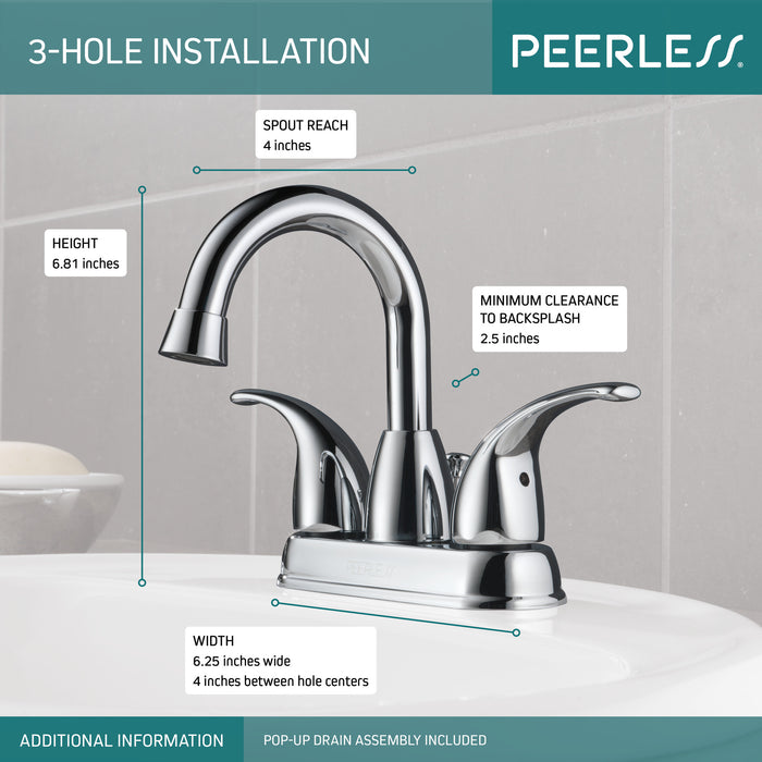 Peerless Retail Channel Product: Two Handle Centerset Bathroom Faucet