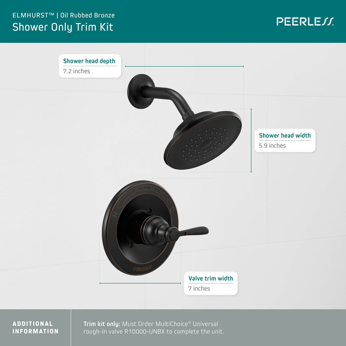 Peerless Elmhurst PTT14265 Shower only trim kit