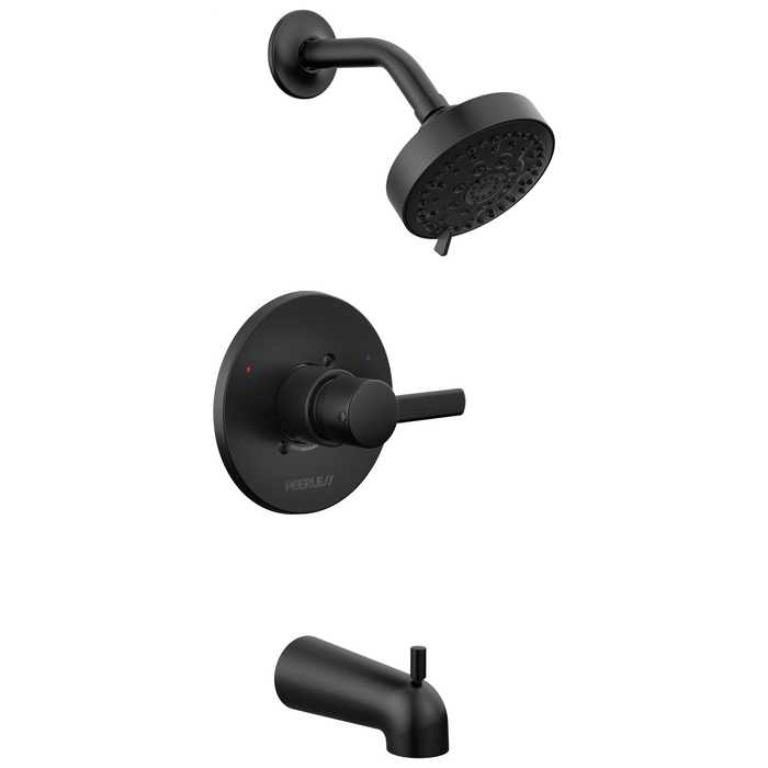 Peerless Precept PTT188792 Tub and Shower Trim Kit, matte black 3