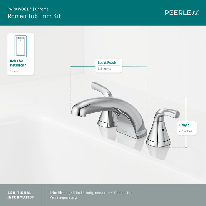 Peerless Parkwood PTT4335 Roman tub trim kit