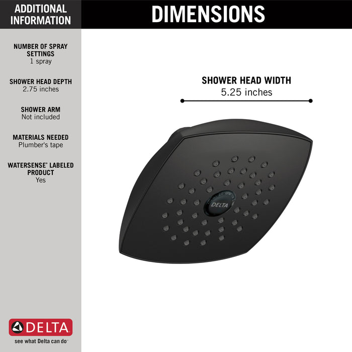 Delta Universal Showering Components RP64859BL Raincan Single-Setting Touch-Clean Shower Head