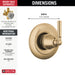 Delta Saylor: 3-Setting 2-Port Diverter Trim