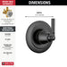 Delta Saylor: 3-Setting 2-Port Diverter Trim