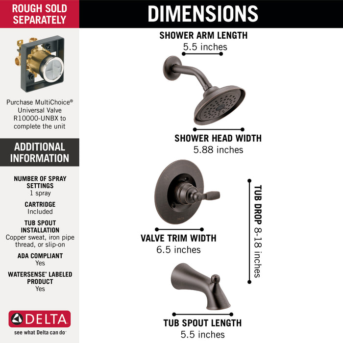Delta Woodhurst: Tub/Shower Trim