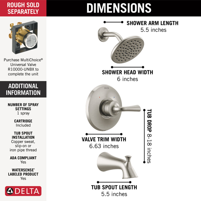 Delta Kayra™: Monitor 14 Series Tub & Shower Trim