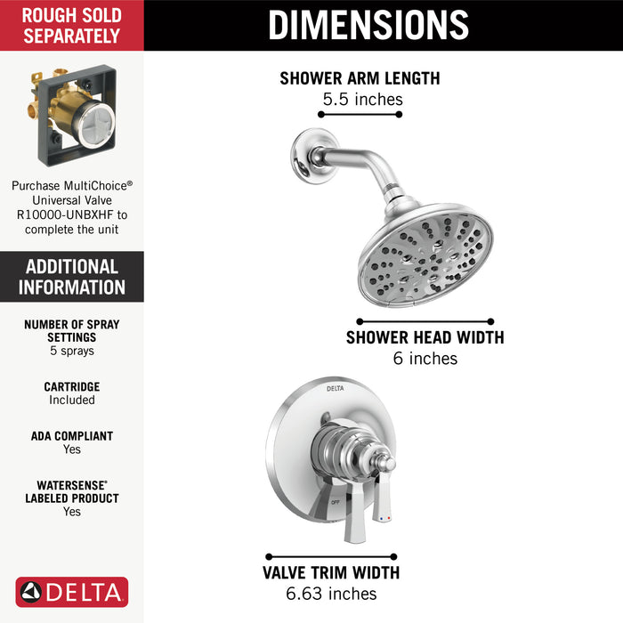 Delta Dorval:T17256 Monitor 17 Series Shower Trim