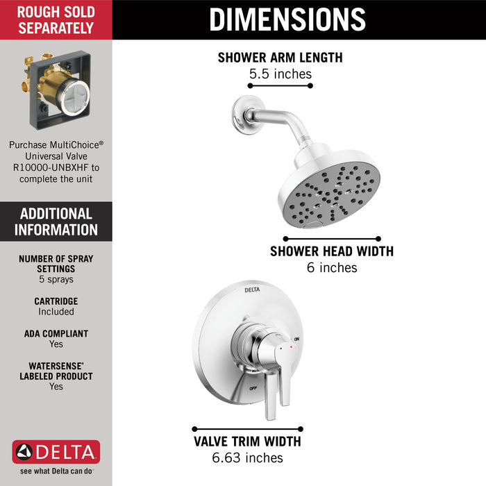 Delta Galeon: 17 Series Shower Trim with H2OKinetic
