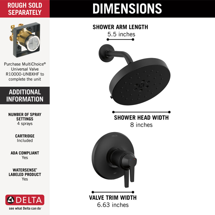 Delta Galeon T17T271 17T Series Shower Trim with UltraSoak