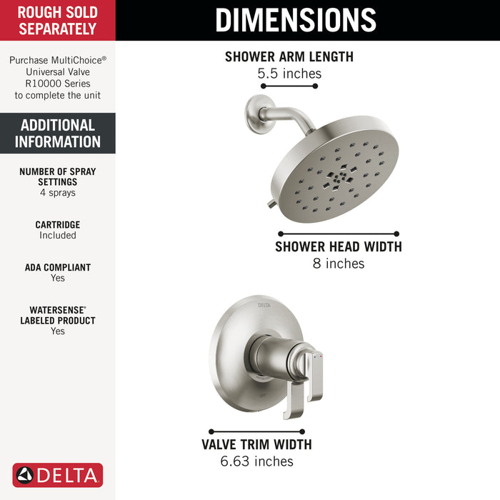 Delta Tetra: 17T Series Shower Trim