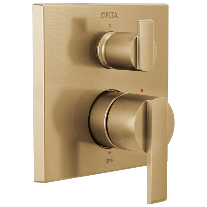 Delta Ara:T24867 Angular Modern Monitor 14 Series Valve Trim with 3-Setting Integrated Diverter