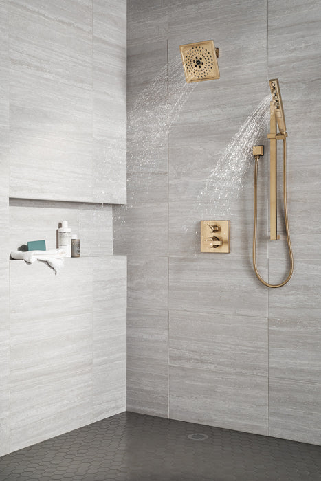 Delta Ara:T24867 Angular Modern Monitor 14 Series Valve Trim with 3-Setting Integrated Diverter