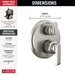Delta Tetra T24889 14 Series Integrated Diverter Trim with 3-Setting